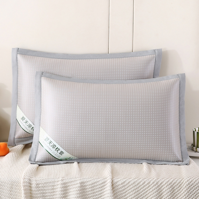 91家纺网 家纺一手货源 找家纺 小牛席业 2026新款华夫格冰丝夏凉枕枕套凉枕套凉枕套冰丝枕套藤枕套冰藤枕套冰丝枕套竹枕套凉席枕套豆豆枕套 香槟