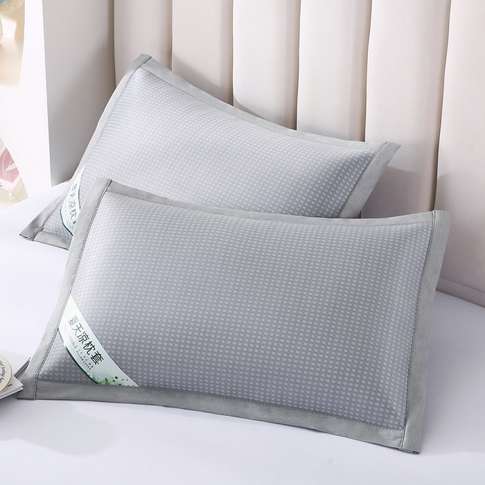 91家纺网 家纺一手货源 找家纺 小牛席业 2026新款华夫格冰丝夏凉枕枕套凉枕套凉枕套冰丝枕套藤枕套冰藤枕套冰丝枕套竹枕套凉席枕套豆豆枕套 灰色