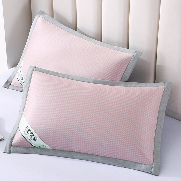 91家纺网 家纺一手货源 找家纺 小牛席业 2026新款华夫格冰丝夏凉枕枕套凉枕套凉枕套冰丝枕套藤枕套冰藤枕套冰丝枕套竹枕套凉席枕套豆豆枕套 粉色