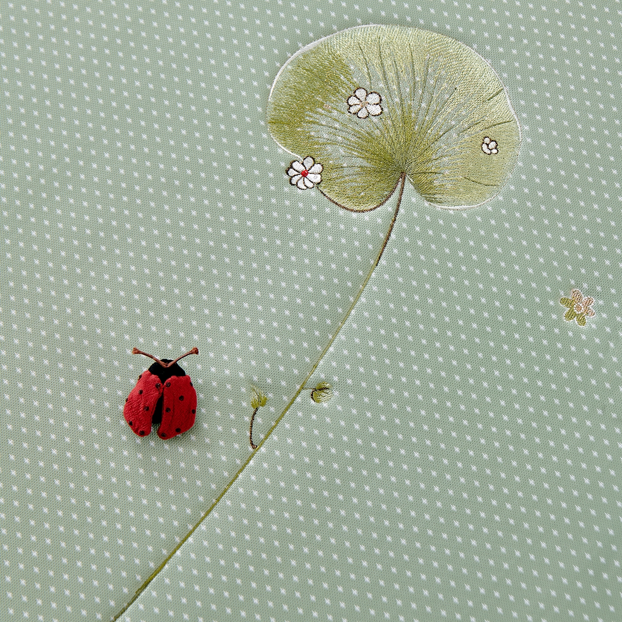 91家纺网 家纺一手货源 找家纺 小牛席业 2026新款满天星-夏日荷塘冰丝席凉席藤席草席竹席乳胶席凉感豆豆席 绿色