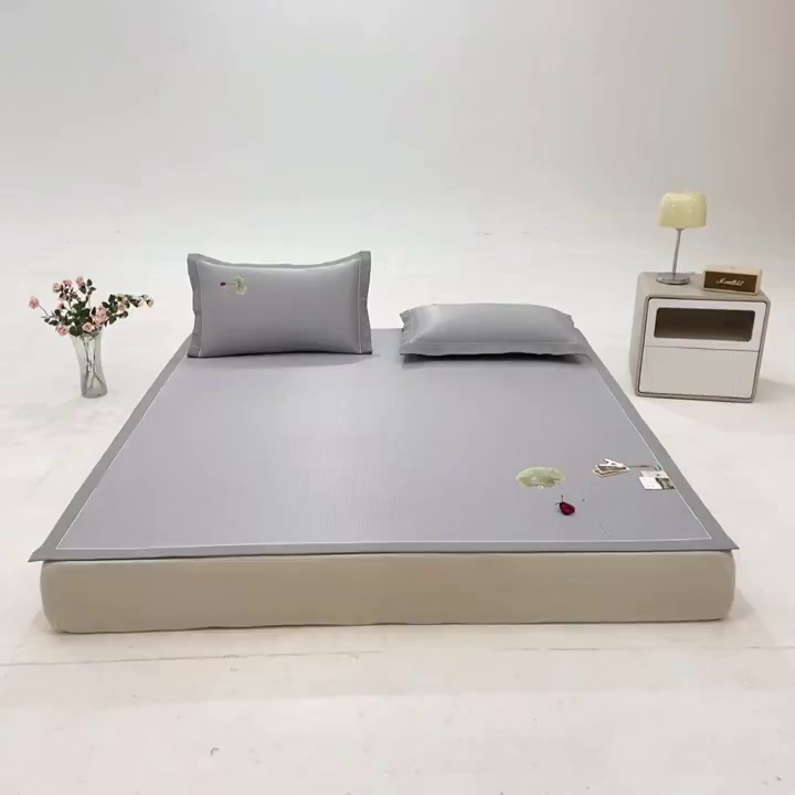 91家纺网 家纺一手货源 找家纺 （总）小牛席业 2026新款满天星-夏日荷塘冰丝席凉席藤席草席竹席乳胶席凉感豆豆席