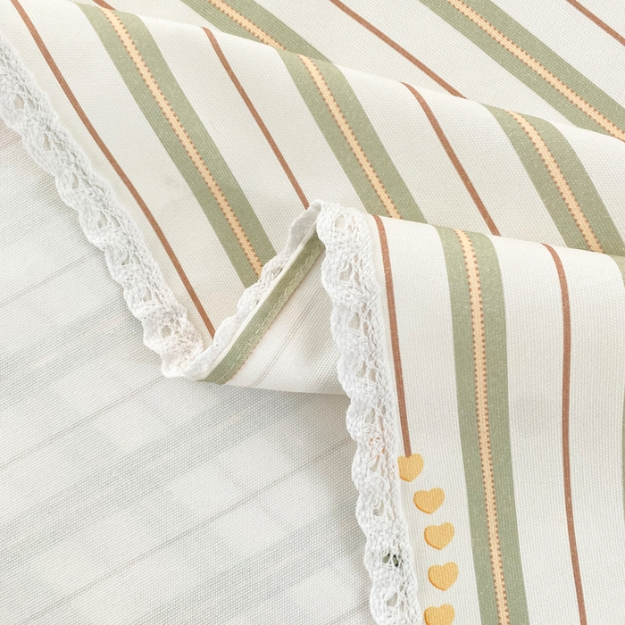 91家纺网 家纺一手货源 找家纺 首爱家纺2025新款花边款老粗布床单星仔