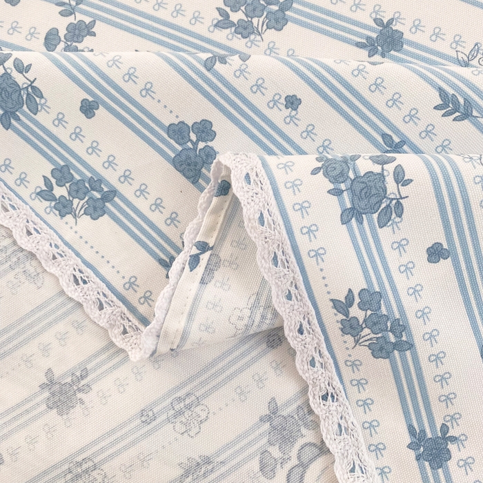 91家纺网 家纺一手货源 找家纺 首爱家纺2025新款花边款老粗布床单兰花熊