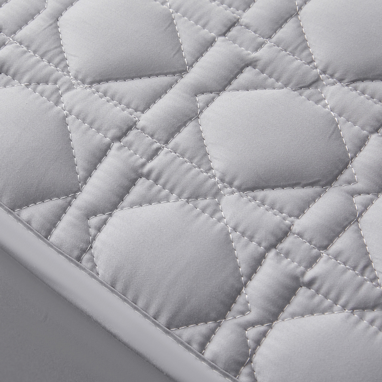 91家纺网 家纺一手货源 找家纺 眠势力 2026新款60s全棉夹棉床笠单件新疆长绒棉花床罩纯棉床垫保护套 云雾灰【全棉床笠】