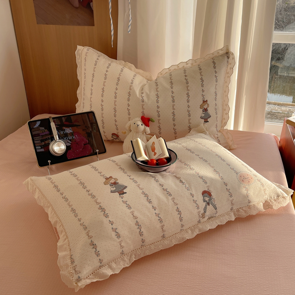 91家纺网 家纺一手货源 找家纺 （总）梵克保罗 2026春夏新款全棉纯棉花边皱皱纱单夏被夏凉被空调被夏被四件套