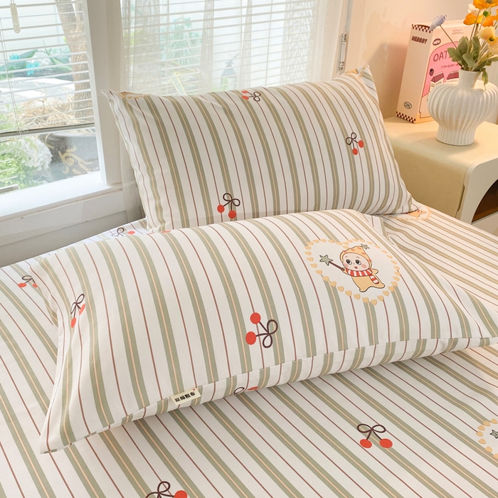 91家纺网 家纺一手货源 找家纺 棉乐町2025新款花边款老粗布床单星仔