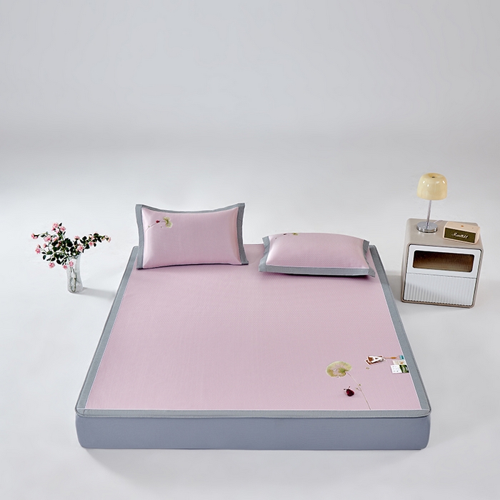 91家纺网 家纺一手货源 找家纺 （总）小牛席业 2026新款满天星-夏日荷塘冰丝席（床笠款）凉席藤席草席竹席乳胶席凉感豆豆席