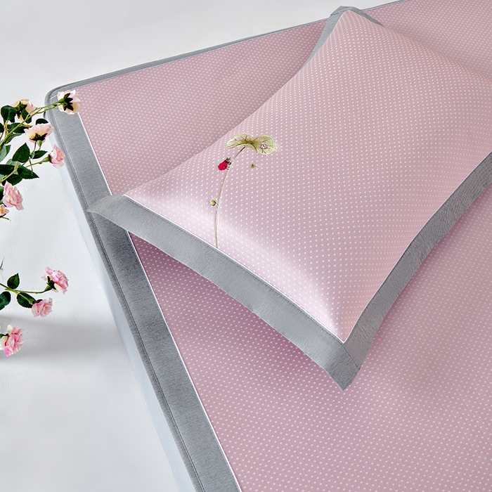 91家纺网 家纺一手货源 找家纺 （总）小牛席业 2026新款满天星-夏日荷塘冰丝席（床笠款）凉席藤席草席竹席乳胶席凉感豆豆席