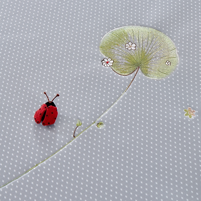 91家纺网 家纺一手货源 找家纺 小牛席业 2026新款满天星-夏日荷塘冰丝席（床笠款）凉席藤席草席竹席乳胶席凉感豆豆席 灰色