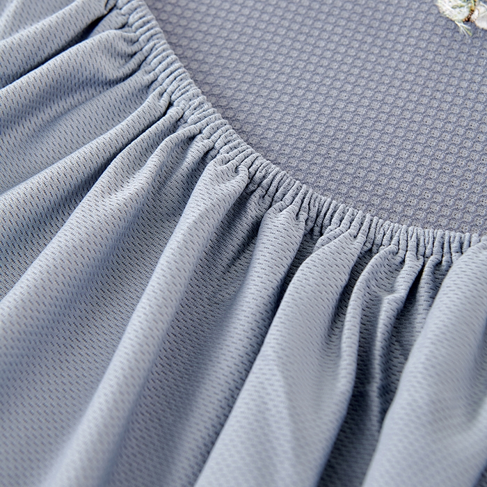 91家纺网 家纺一手货源 找家纺 小牛席业 2026新款满天星-夏日荷塘冰丝席（床笠款）凉席藤席草席竹席乳胶席凉感豆豆席 灰色