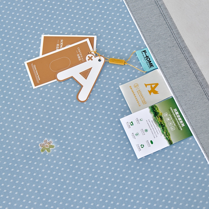 91家纺网 家纺一手货源 找家纺 小牛席业 2026新款满天星-夏日荷塘冰丝席（床笠款）凉席藤席草席竹席乳胶席凉感豆豆席 蓝色