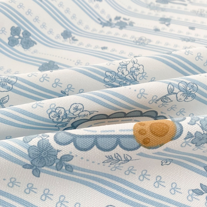 91家纺网 家纺一手货源 找家纺 棉乐町2025新款花边款老粗布床单兰花熊