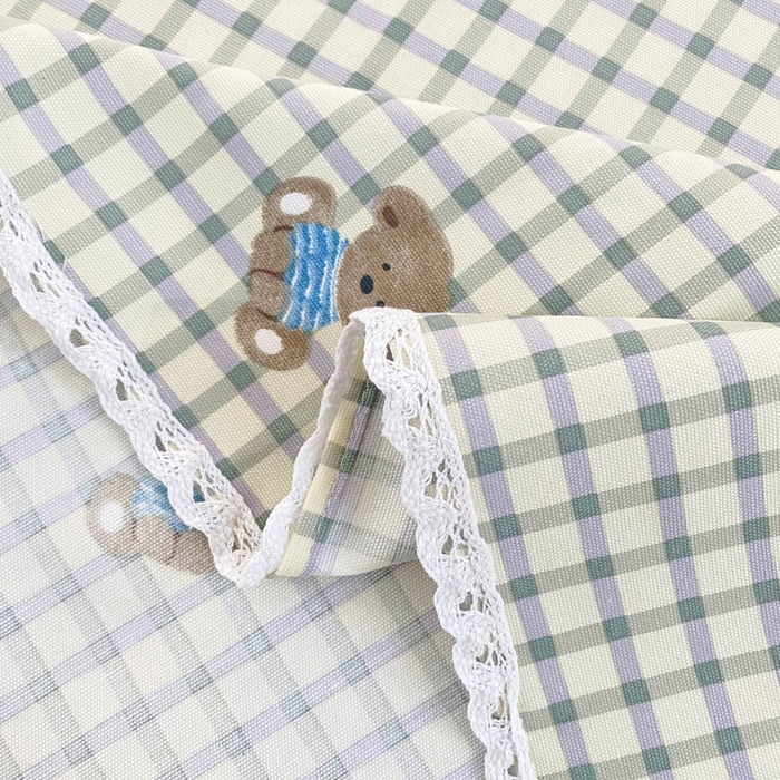 91家纺网 家纺一手货源 找家纺 棉乐町2025新款花边款老粗布床单暖熊