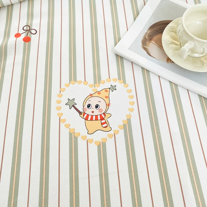 91家纺网 家纺一手货源 找家纺 金泰莱2025新款花边款老粗布床单星仔