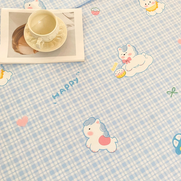 91家纺网 家纺一手货源 找家纺 金泰莱2025新款花边款老粗布床单乐宠