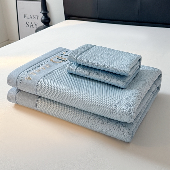 91家纺网 家纺一手货源 找家纺 怡源梦 2026新款A类高分子凉感席席子-巴黎世家系列 巴黎世家 兰色