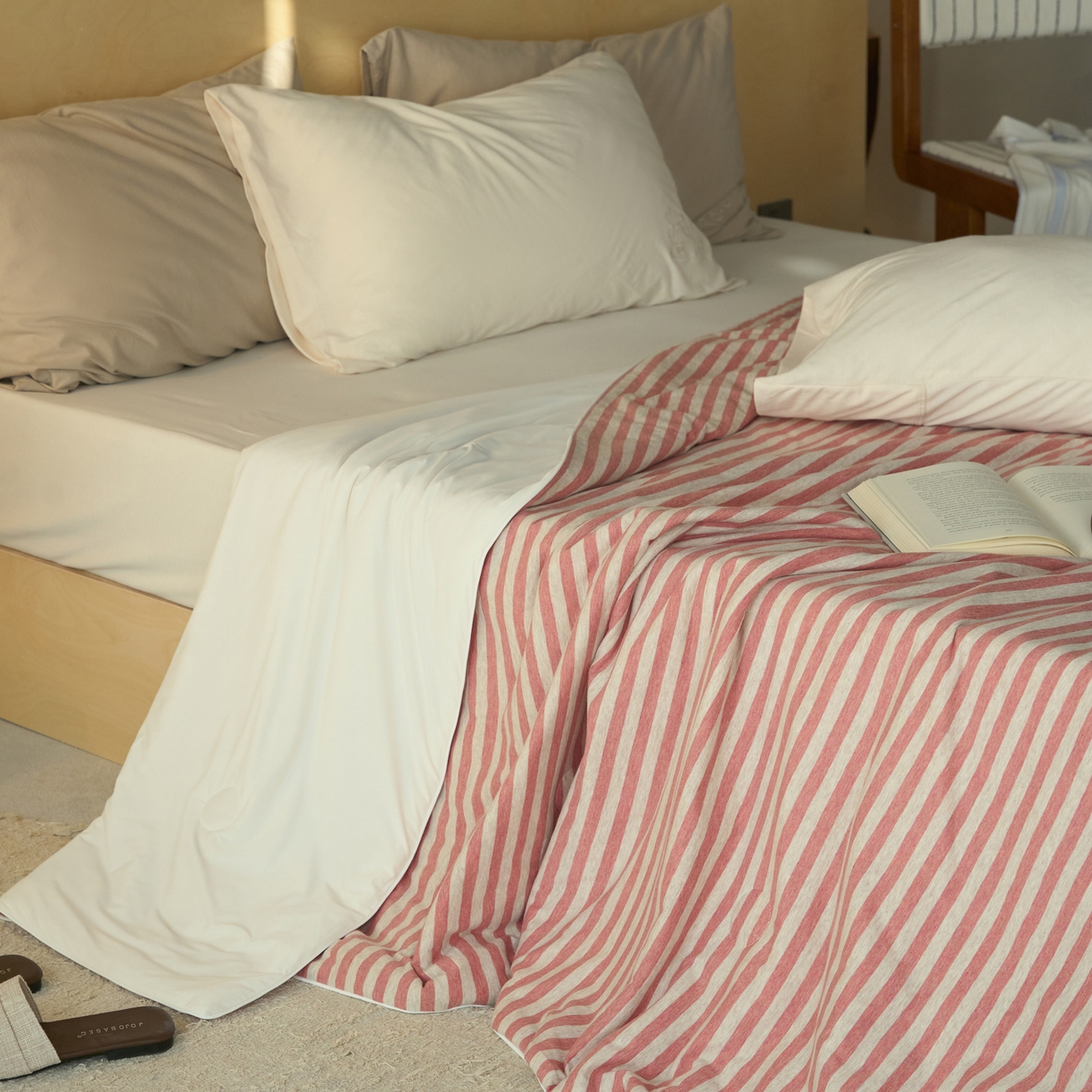 91家纺网 家纺一手货源 找家纺 （总）华超针织 2026新款全棉针织拼锦氨凉感夏被空调被夏凉被