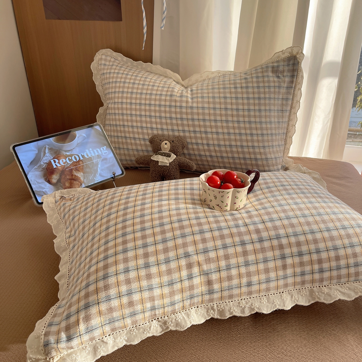 91家纺网 家纺一手货源 找家纺 梵克保罗 2026春夏新款全棉纯棉花边皱皱纱单夏被夏凉被空调被夏被四件套 雾格马