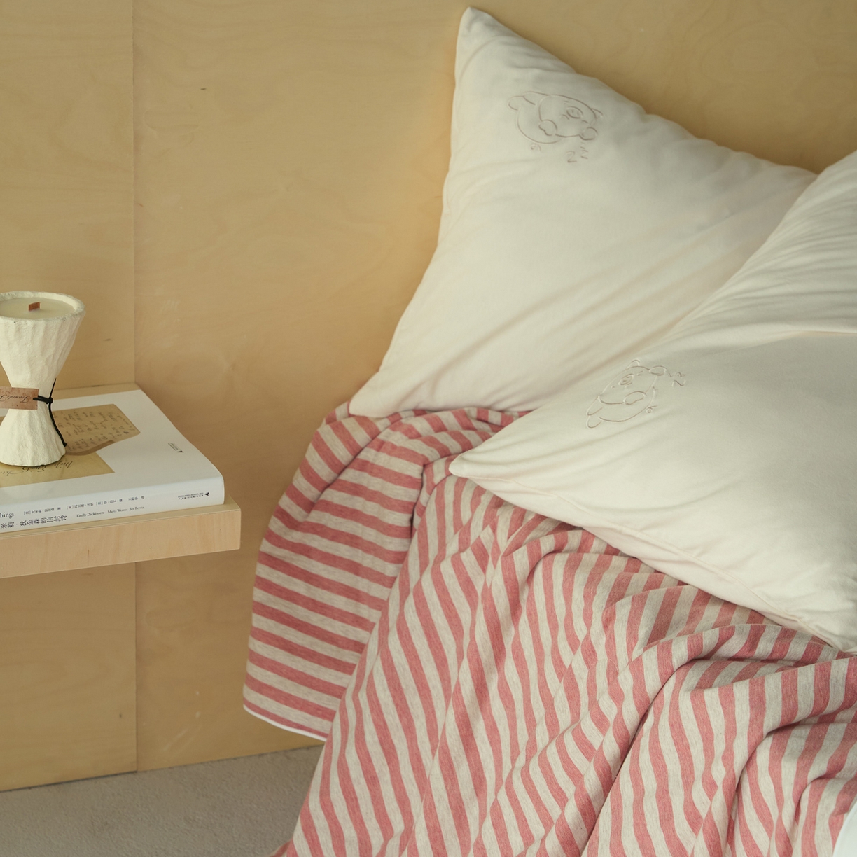 91家纺网 家纺一手货源 找家纺 华超针织 2026新款全棉针织拼锦氨凉感夏被空调被夏凉被 纯棉拼凉感 棕红