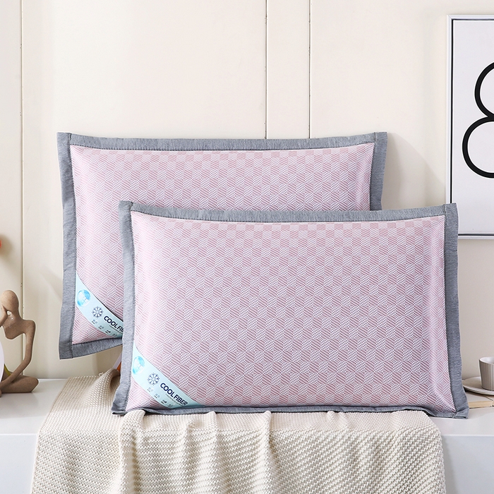 （总）小牛席业 2026新款棋盘格冰丝夏凉枕套凉席藤席冰藤席冰丝席草席竹席枕套