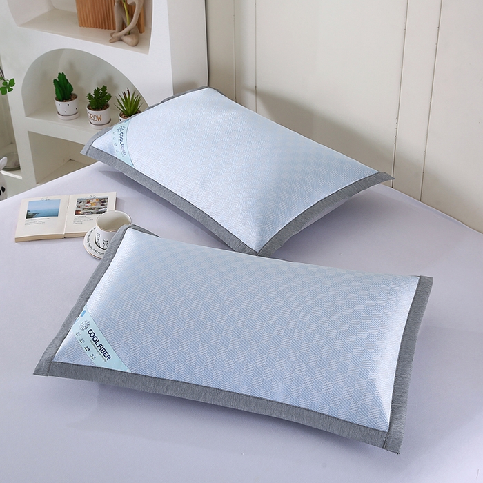 91家纺网 家纺一手货源 找家纺 小牛席业 2026新款棋盘格冰丝夏凉枕套凉席藤席冰藤席冰丝席草席竹席枕套 蓝色