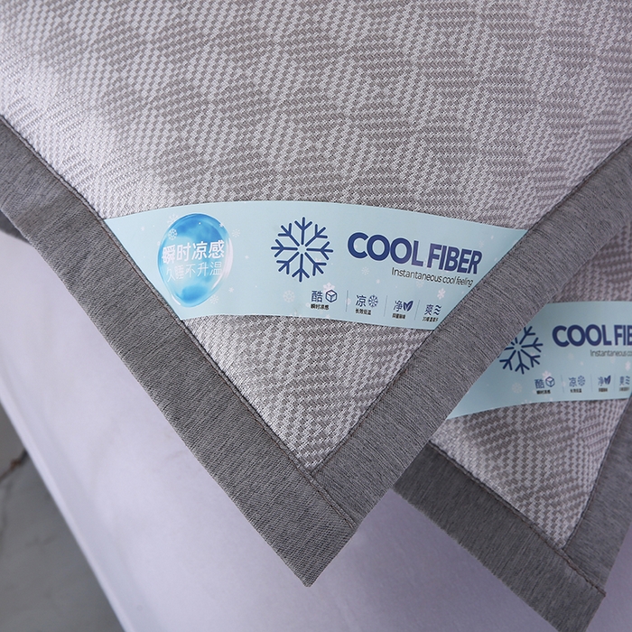 91家纺网 家纺一手货源 找家纺 小牛席业 2026新款棋盘格冰丝夏凉枕套凉席藤席冰藤席冰丝席草席竹席枕套 灰色