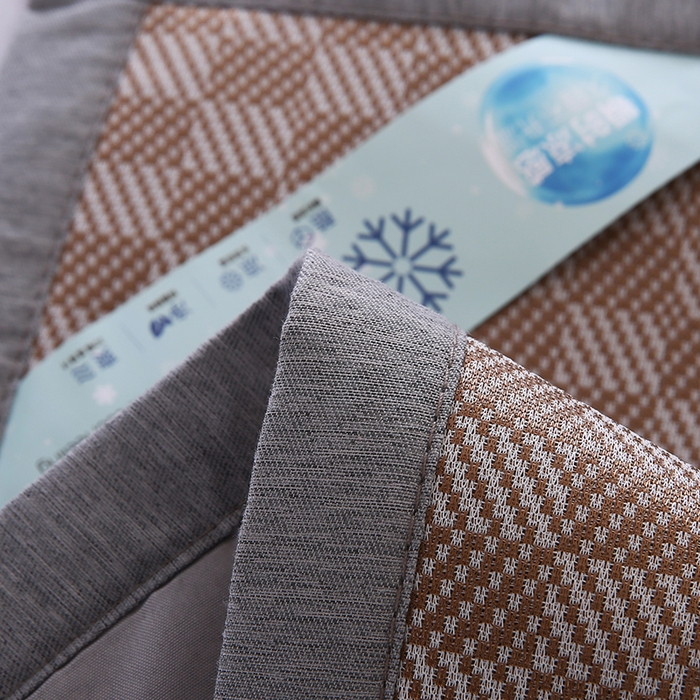 91家纺网 家纺一手货源 找家纺 小牛席业 2026新款棋盘格冰丝夏凉枕套凉席藤席冰藤席冰丝席草席竹席枕套 咖色