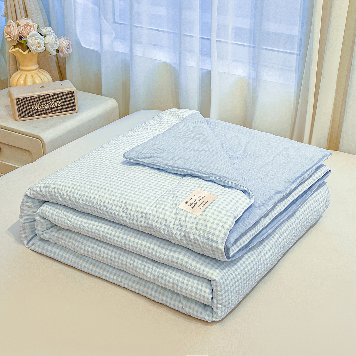 91家纺网 家纺一手货源 找家纺 （总）老帅的工厂店 2026新款无印风泡芙棉大豆夏被