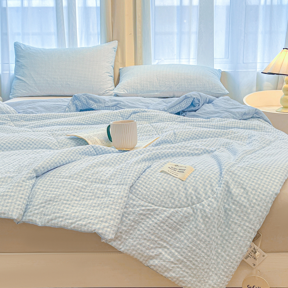 91家纺网 家纺一手货源 找家纺 （总）老帅的工厂店 2026新款无印风泡芙棉大豆夏被