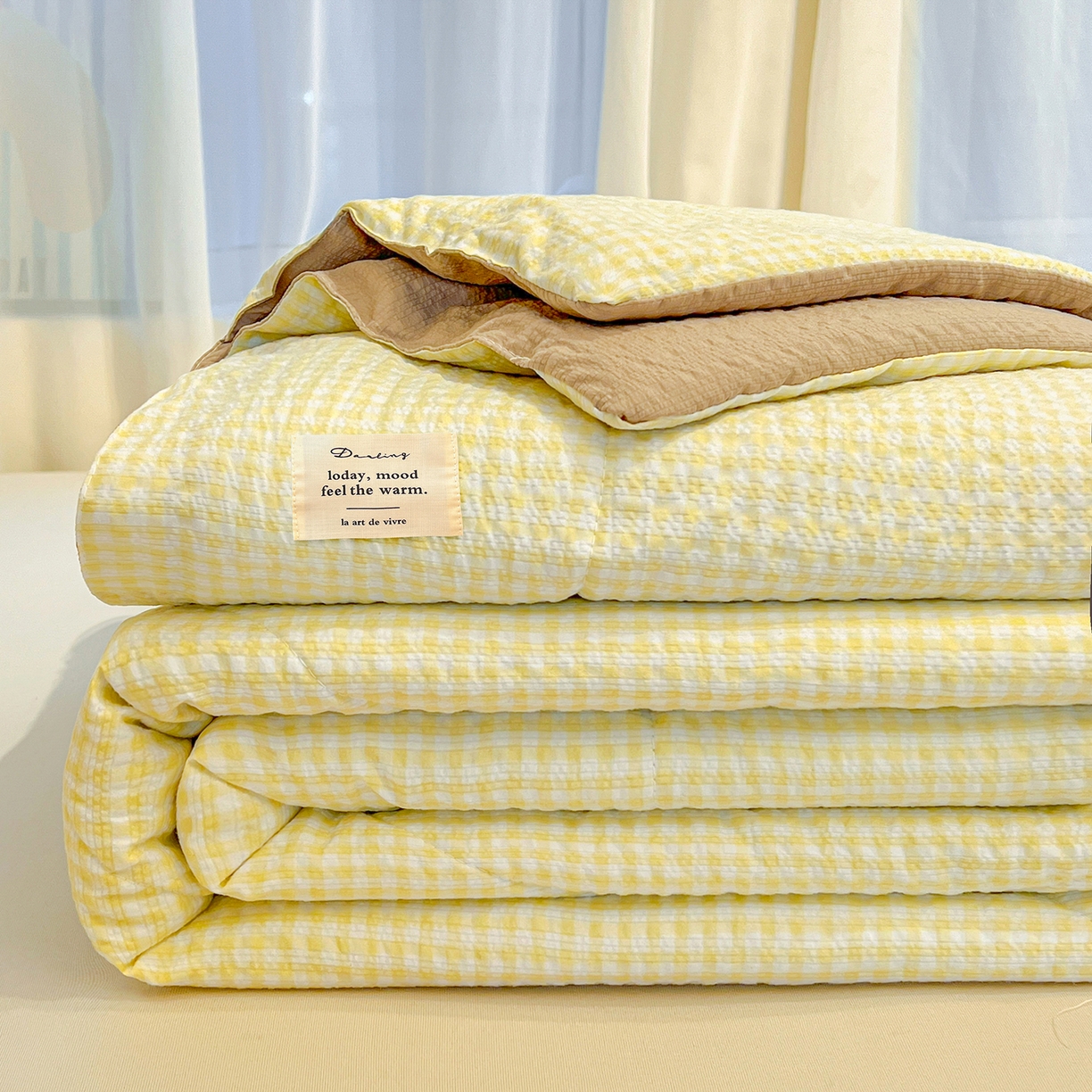 91家纺网 家纺一手货源 找家纺 （总）老帅的工厂店 2026新款无印风泡芙棉大豆夏被