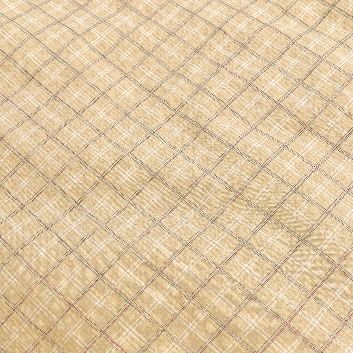 91家纺网 家纺一手货源 找家纺 老帅的工厂店 2026新款无印风泡芙棉大豆夏被 燕麦小格