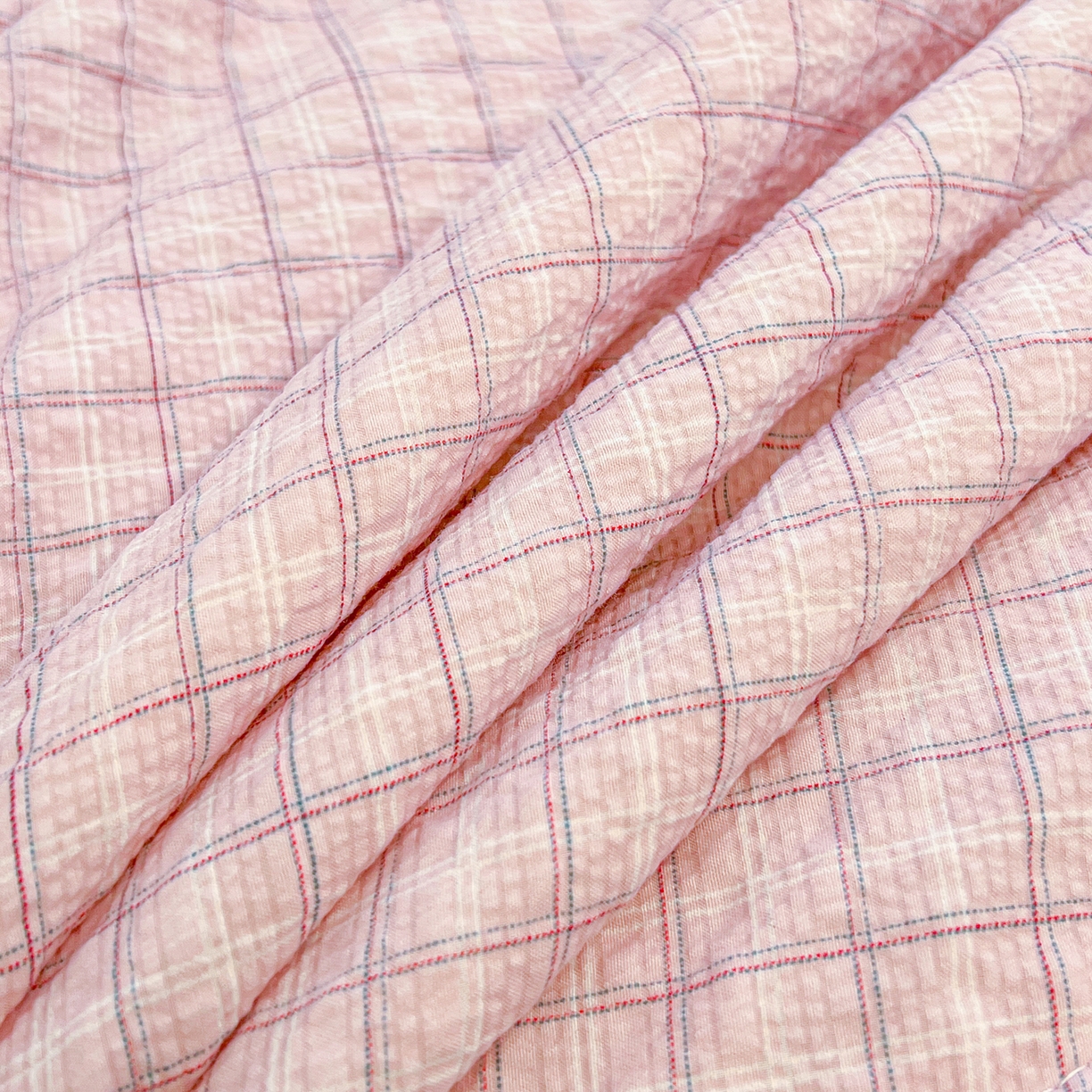 91家纺网 家纺一手货源 找家纺 老帅的工厂店 2026新款无印风泡芙棉大豆夏被 芋泥小格