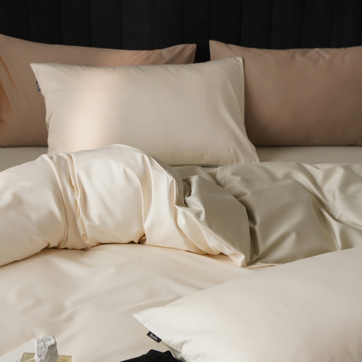 91家纺网 家纺一手货源 找家纺 （总）玉宇阁家居 2026春夏新款50S双股全棉纯棉贡缎拼色四件套