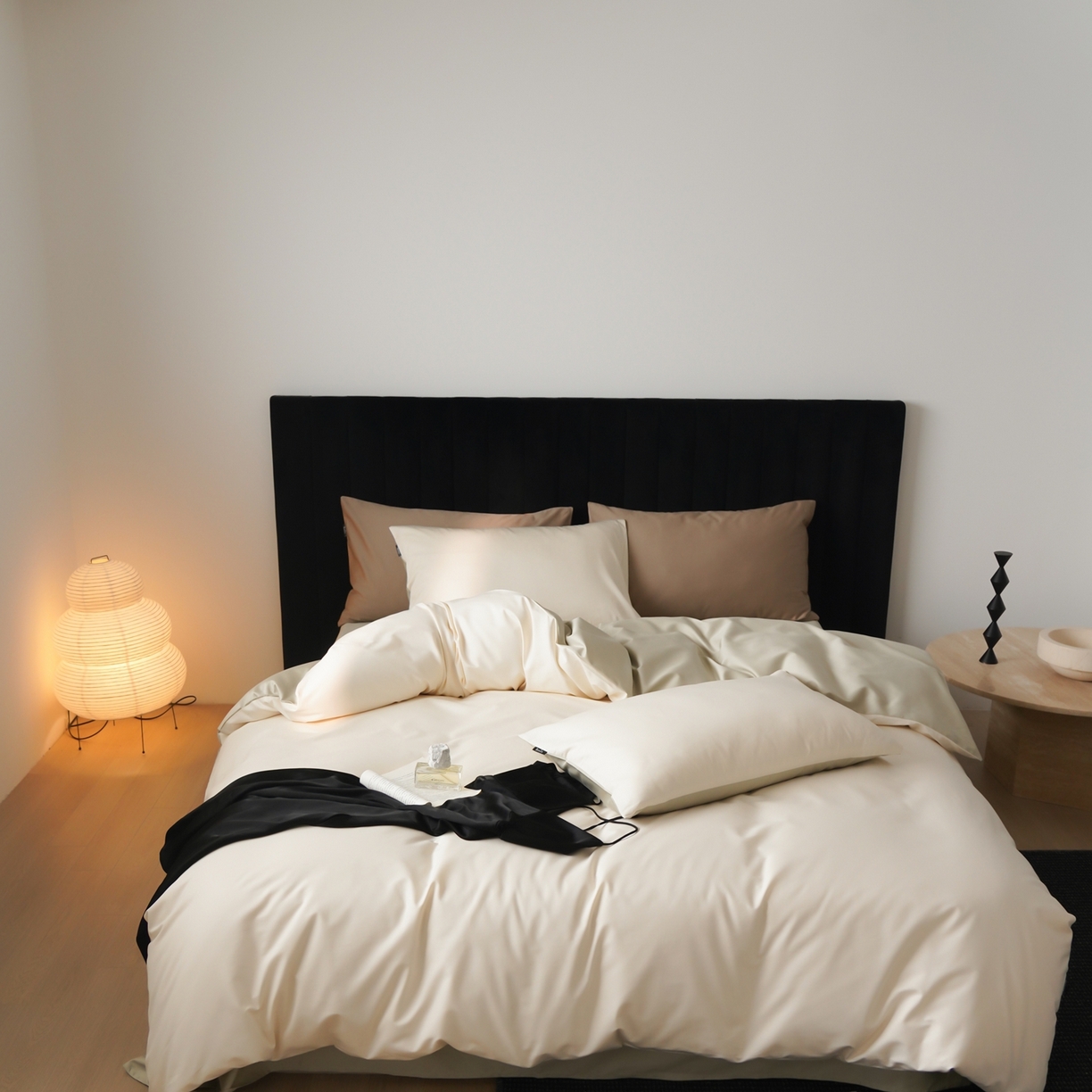 91家纺网 家纺一手货源 找家纺 （总）玉宇阁家居 2026春夏新款50S双股全棉纯棉贡缎拼色四件套