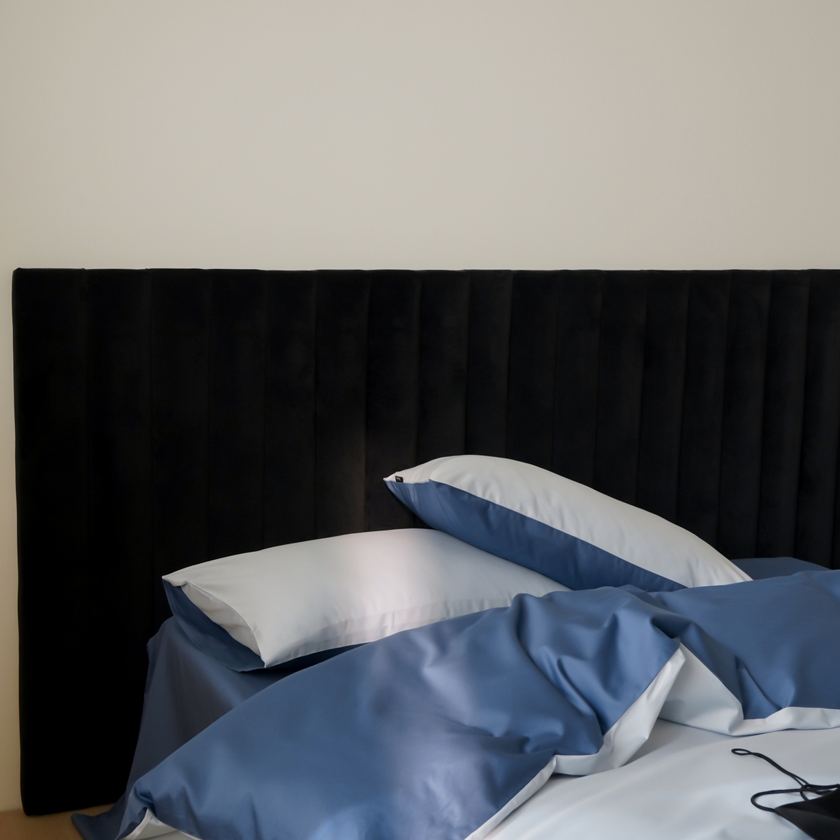 91家纺网 家纺一手货源 找家纺 玉宇阁家居 2026春夏新款50S双股全棉纯棉贡缎拼色四件套 锡兰星海