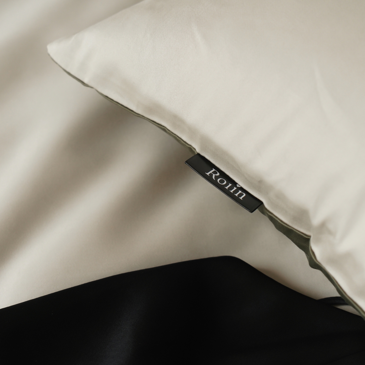 91家纺网 家纺一手货源 找家纺 玉宇阁家居 2026春夏新款50S双股全棉纯棉贡缎拼色四件套 苔原新绿