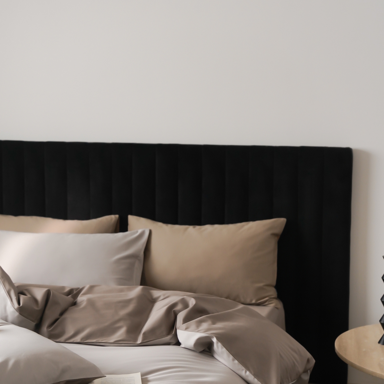 91家纺网 家纺一手货源 找家纺 玉宇阁家居 2026春夏新款50S双股全棉纯棉贡缎拼色四件套 春和日棕