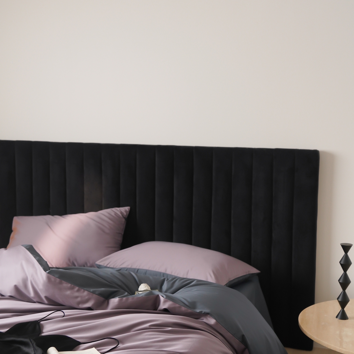 91家纺网 家纺一手货源 找家纺 玉宇阁家居 2026春夏新款50S双股全棉纯棉贡缎拼色四件套 暗夜星河