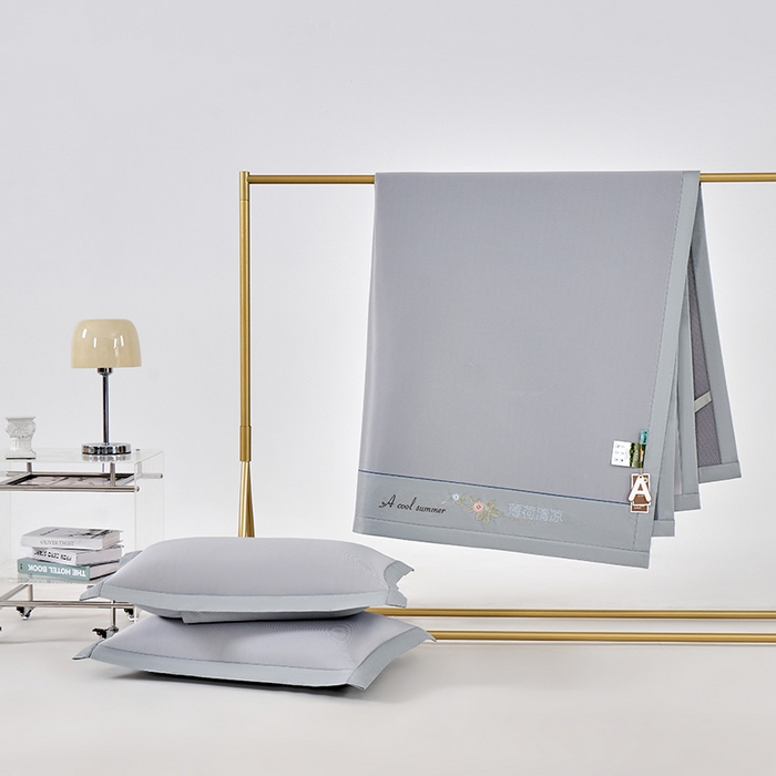 91家纺网 家纺一手货源 找家纺 小牛席业 2026新款双PE高凉感-薄荷清凉冰丝席凉席藤席竹席草席凉感席 灰色