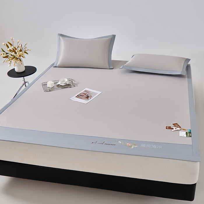 91家纺网 家纺一手货源 找家纺 小牛席业 2026新款双PE高凉感-薄荷清凉冰丝席凉席藤席竹席草席凉感席 香槟