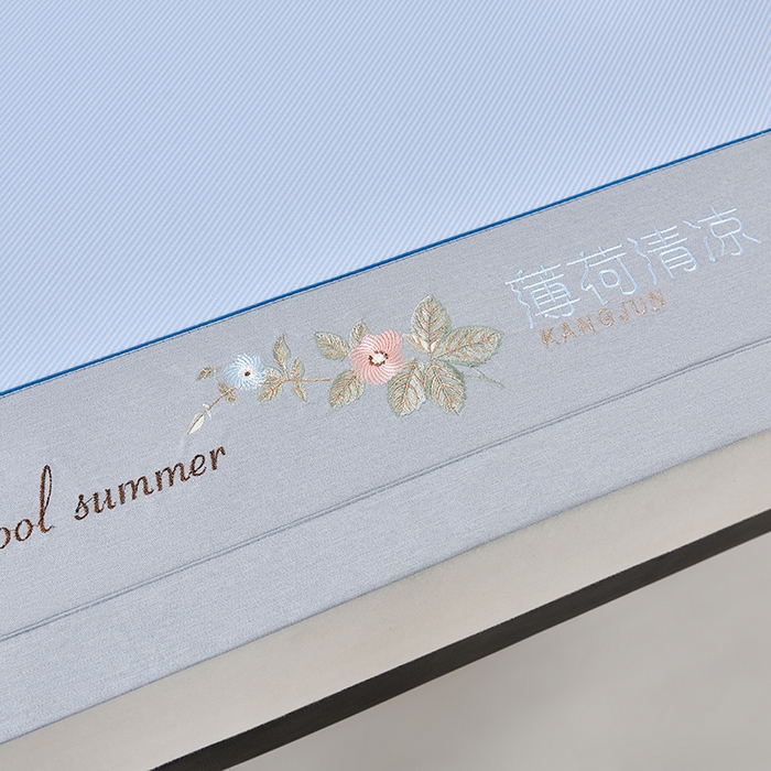 91家纺网 家纺一手货源 找家纺 小牛席业 2026新款双PE高凉感-薄荷清凉冰丝席凉席藤席竹席草席凉感席 蓝色