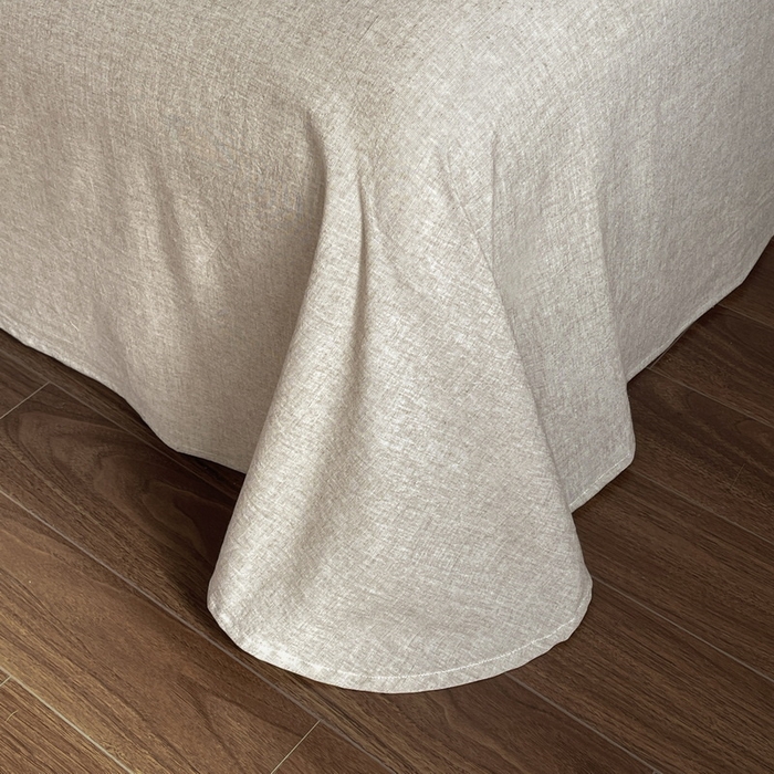 91家纺网 家纺一手货源 找家纺 慕晨 2026新款天丝莱赛尔棉麻数码印色织花边被套四件套高级田园美式直播热款 丁岚