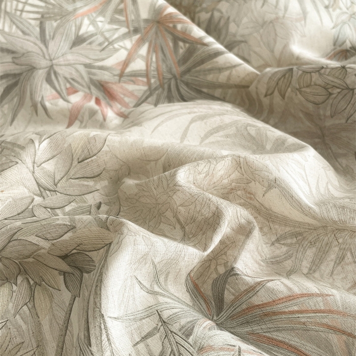 91家纺网 家纺一手货源 找家纺 慕晨 2026新款天丝莱赛尔棉麻数码印色织花边被套四件套高级田园美式直播热款 禾风