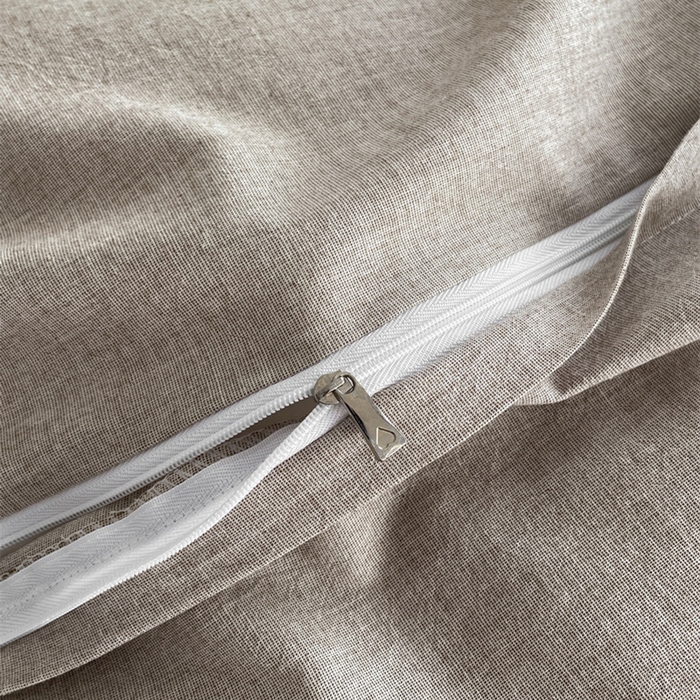 91家纺网 家纺一手货源 找家纺 慕晨 2026新款天丝莱赛尔棉麻数码印色织花边被套四件套高级田园美式直播热款 浅棠