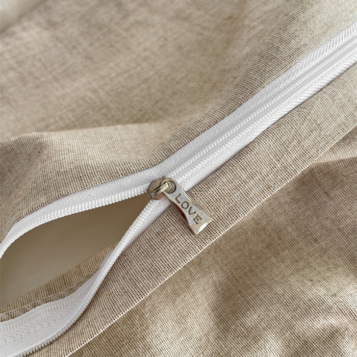 91家纺网 家纺一手货源 找家纺 慕晨 2026新款天丝莱赛尔棉麻数码印色织花边被套四件套高级田园美式直播热款 闲纹