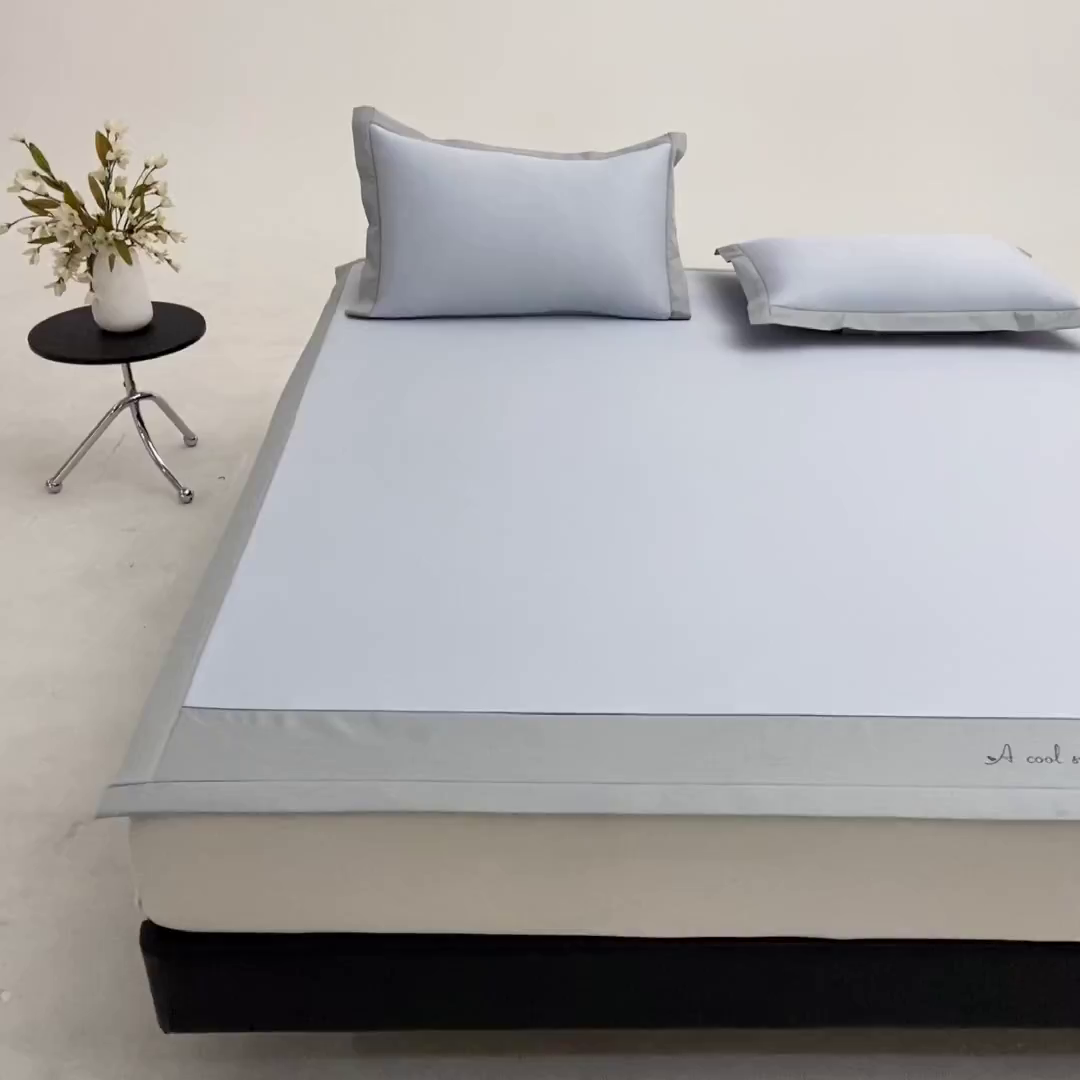 91家纺网 家纺一手货源 找家纺 小牛席业 2026新款双PE高凉感-薄荷清凉冰丝席凉席藤席竹席草席凉感席 蓝色