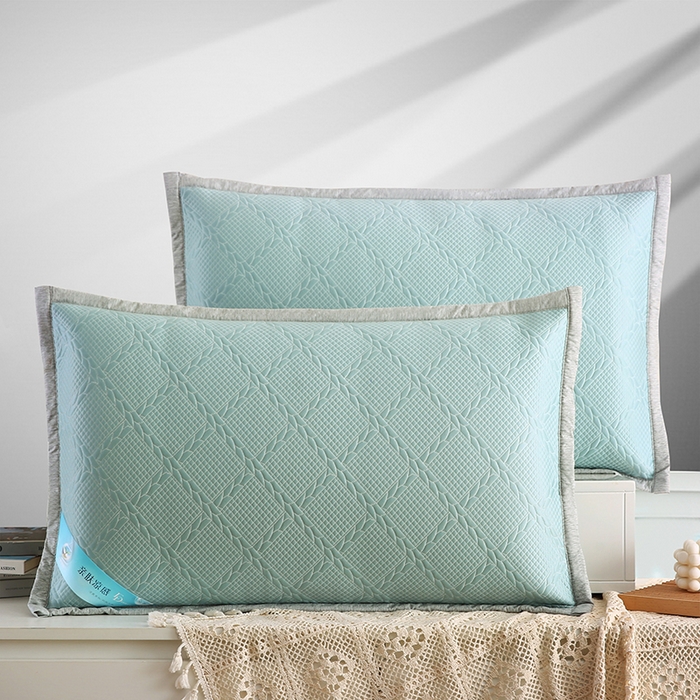 91家纺网 家纺一手货源 找家纺 小牛席业 2026新款藤蔓蝶香冷感豆豆枕套凉枕套夏天枕套冰丝枕套竹枕套藤枕套冰藤枕套 藤蔓碟香冷感豆豆枕套-蓝色