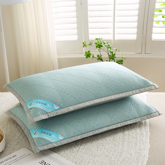 91家纺网 家纺一手货源 找家纺 小牛席业 2026新款藤蔓蝶香冷感豆豆枕套凉枕套夏天枕套冰丝枕套竹枕套藤枕套冰藤枕套 藤蔓碟香冷感豆豆枕套-蓝色