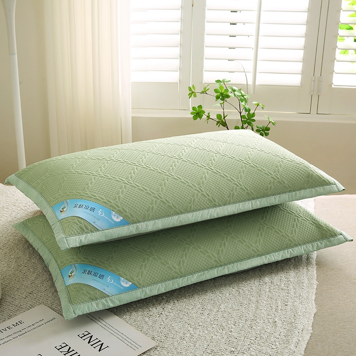 91家纺网 家纺一手货源 找家纺 小牛席业 2026新款藤蔓蝶香冷感豆豆枕套凉枕套夏天枕套冰丝枕套竹枕套藤枕套冰藤枕套 藤蔓碟香冷感豆豆枕套-绿色