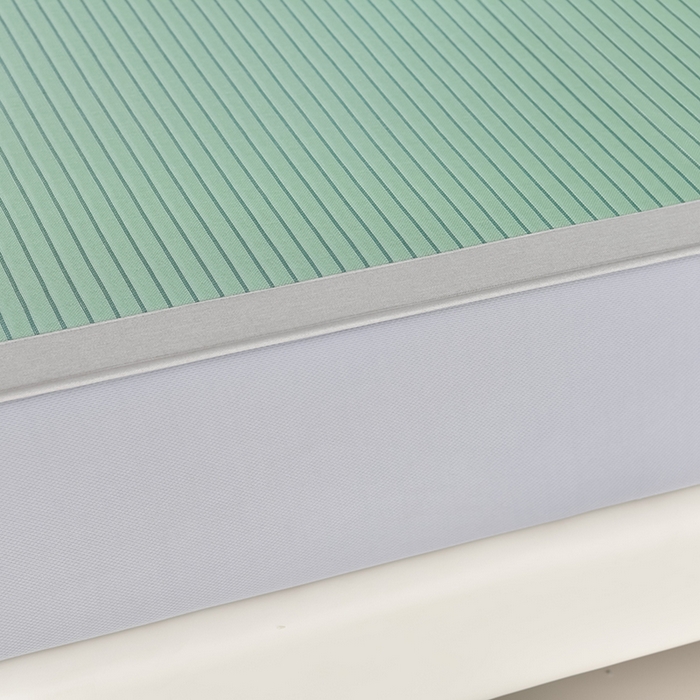 91家纺网 家纺一手货源 找家纺 小牛席业 2026新款条纹爱家熊猫冰丝席（床笠款）藤席冰藤席冰丝席可机洗凉感冰丝席豆豆席PE霸王 绿色